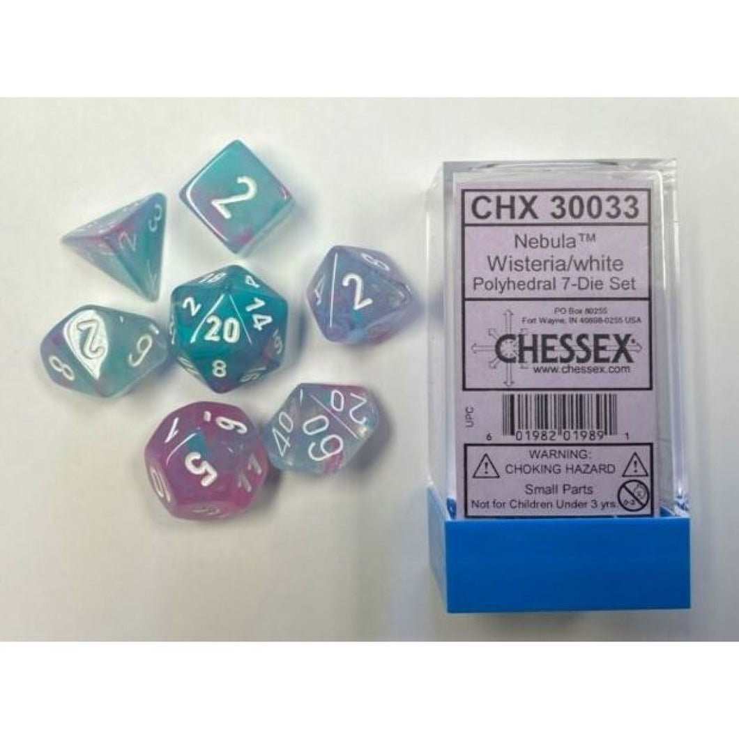 CHX 30033 Nebula Wisteria with White - Polyhedral 7-Die Set